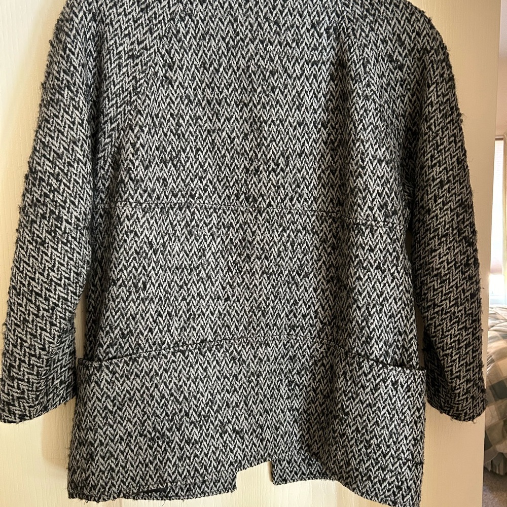 Wool Jacket, Herringbone One Button - image 2